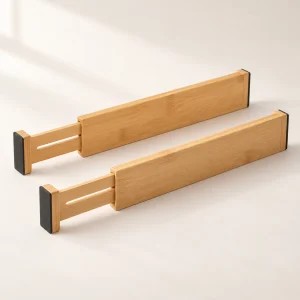 Bamboo Drawer Divider Set in Natural bamboo