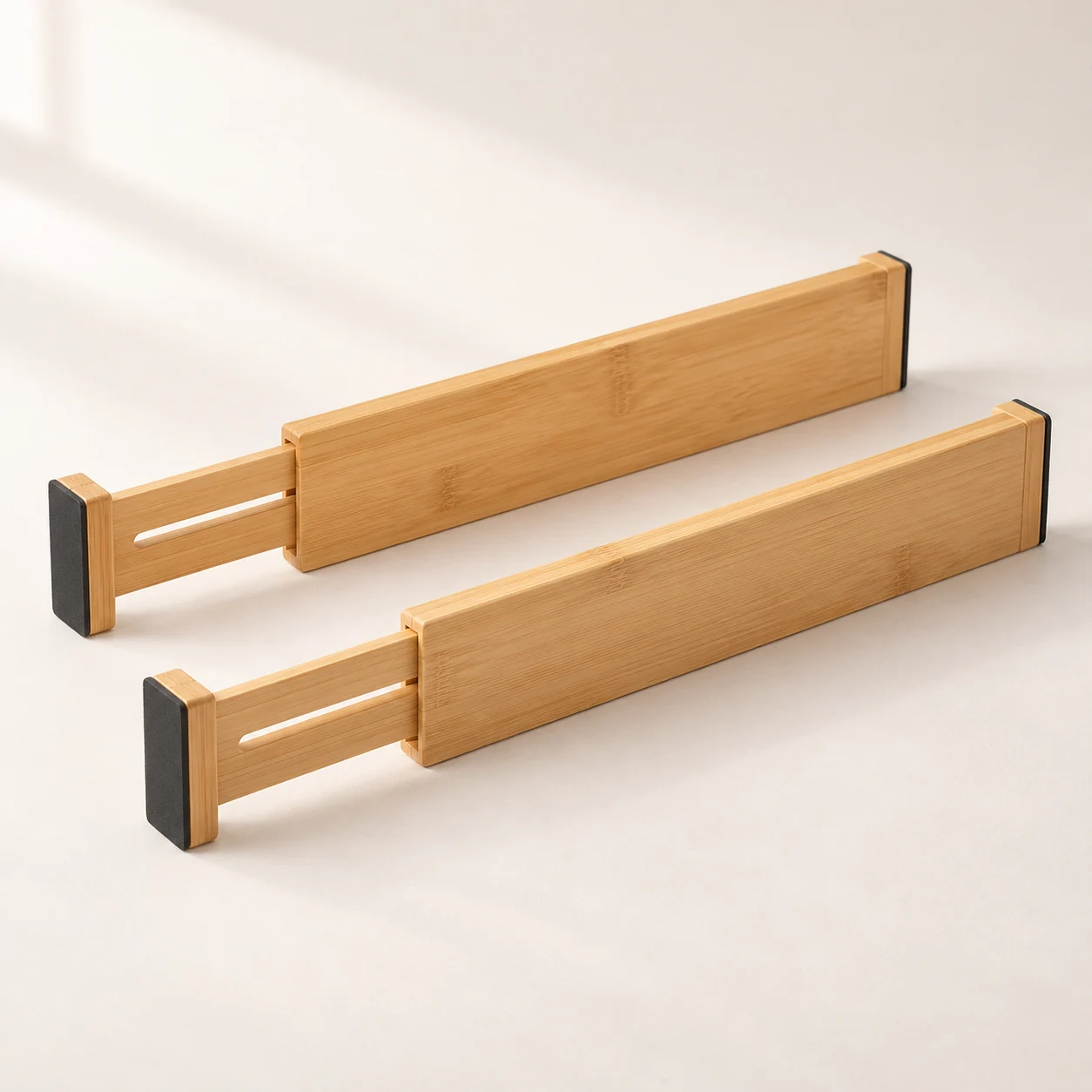 Bamboo Drawer Divider Set in Natural bamboo