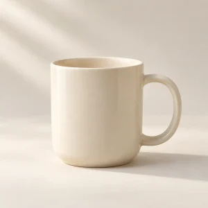 Everyday Ceramic Mug in Warm ivory