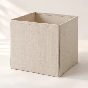 Foldable Fabric Storage Box in Oatmeal