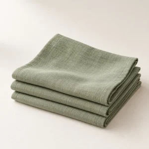 Linen-Blend Table Napkins in Muted sage