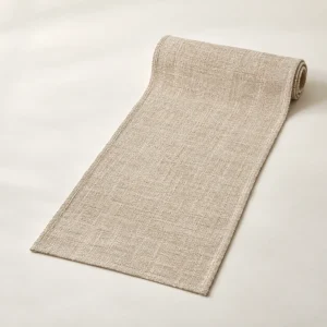 Woven Table Runner in Natural flax