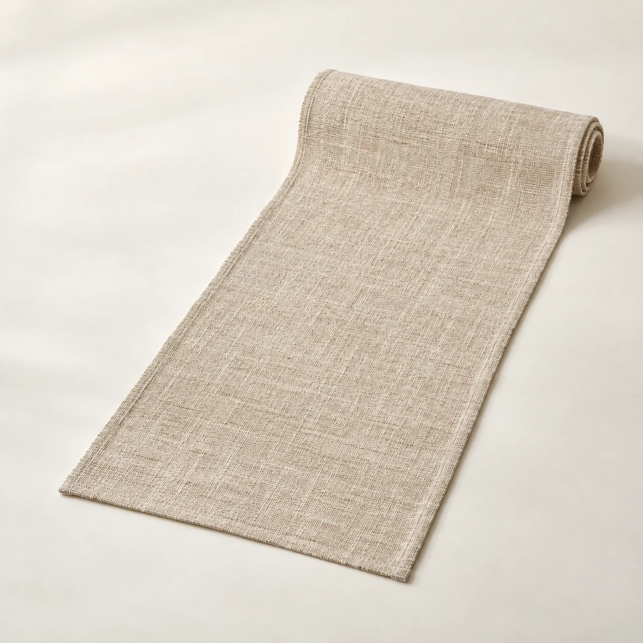 Woven Table Runner in Natural flax